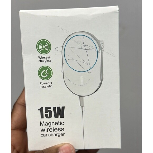 Magnetic Car Wireless Charger Magsafe 15W Qi Fast Charging Mount iPhones12Series - Picture 1 of 1